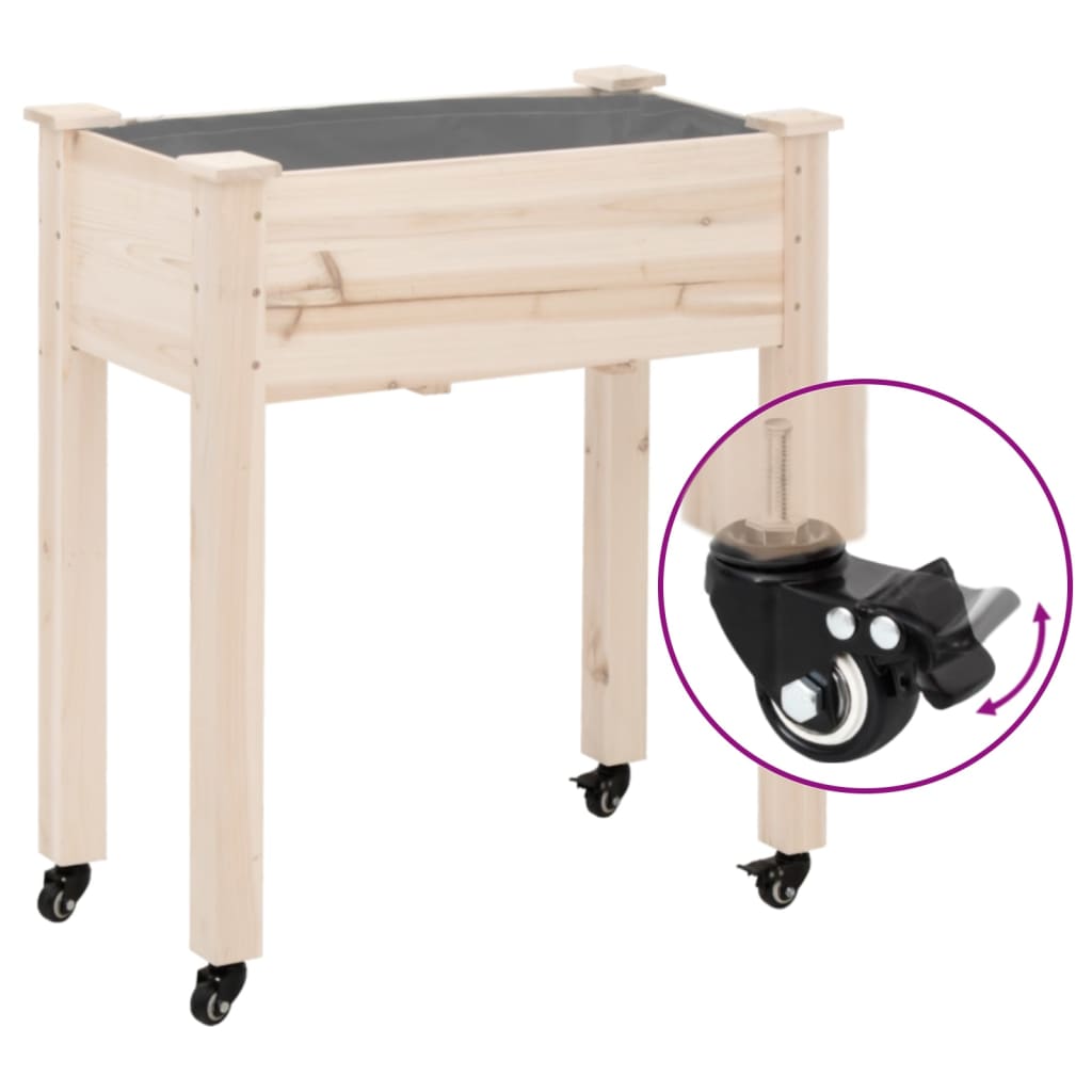 Hjul til plantekasser 4 stk svart 8x3,5x8 cm jern