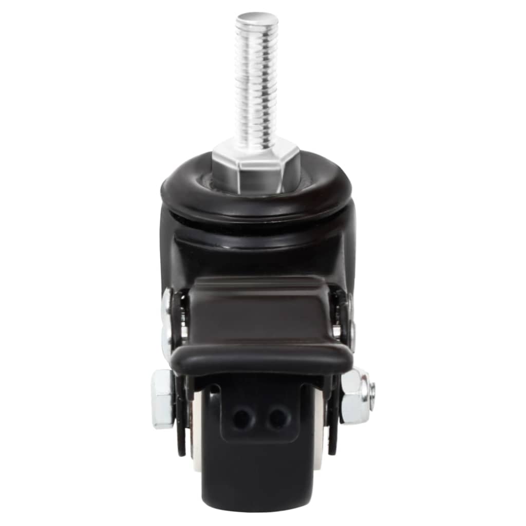 Hjul til plantekasser 4 stk svart 8x3,5x8 cm jern