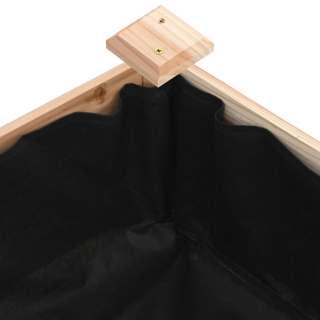 Høybed med foring 120x60x25 cm heltre gran