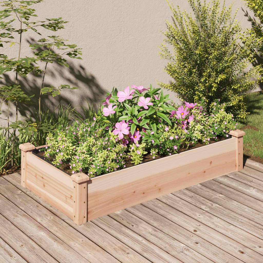 Høybed med foring 120x60x25 cm heltre gran
