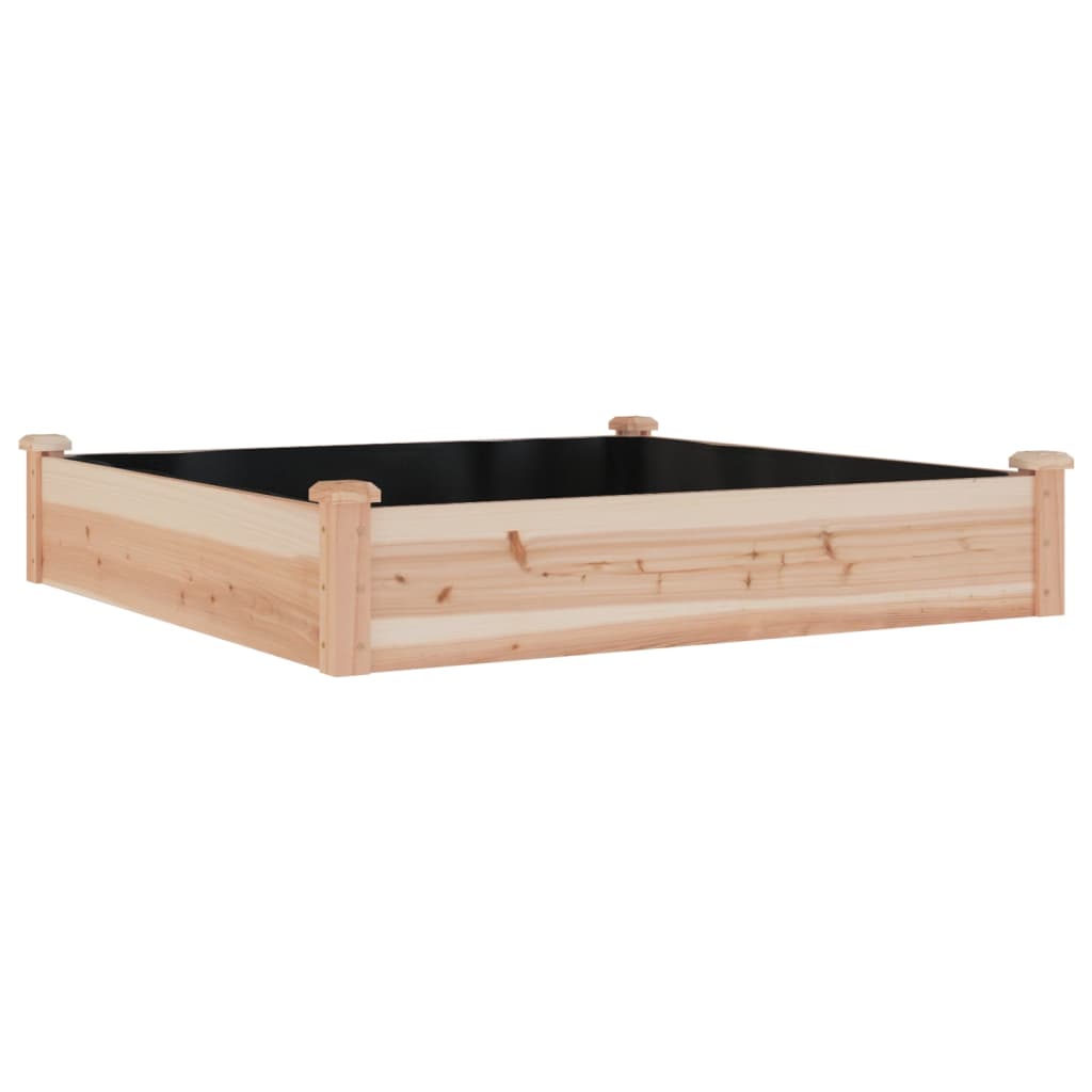 Høybed med foring 120x120x25 cm heltre gran