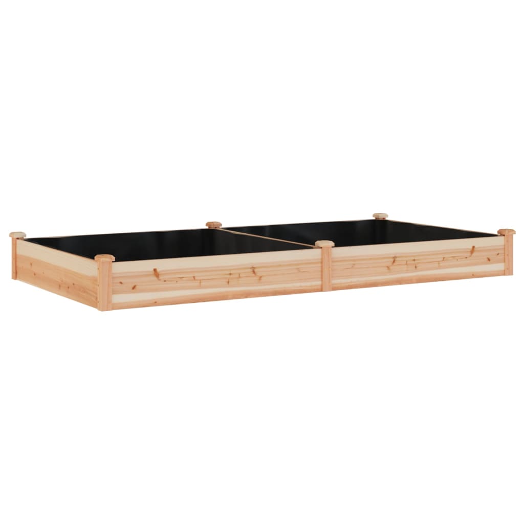 Høybed med foring 240x120x25 cm heltre gran