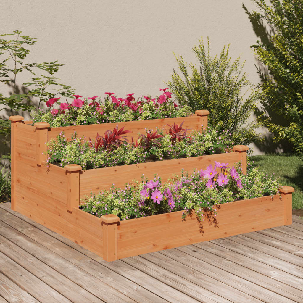 Høybed brun 120x120x56 cm heltre gran