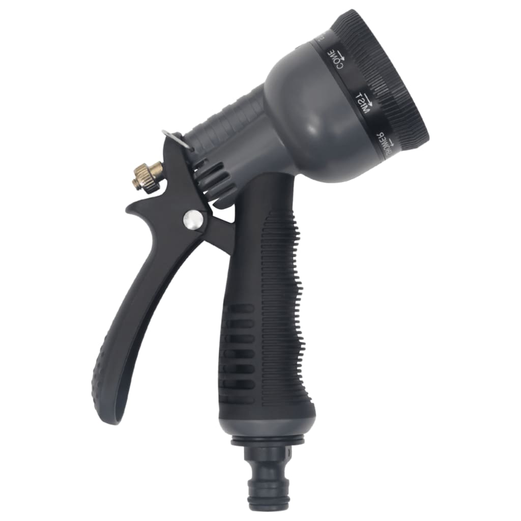 Hageslange med sprøytedyse sølv 0,6" 15 m rustfritt stål