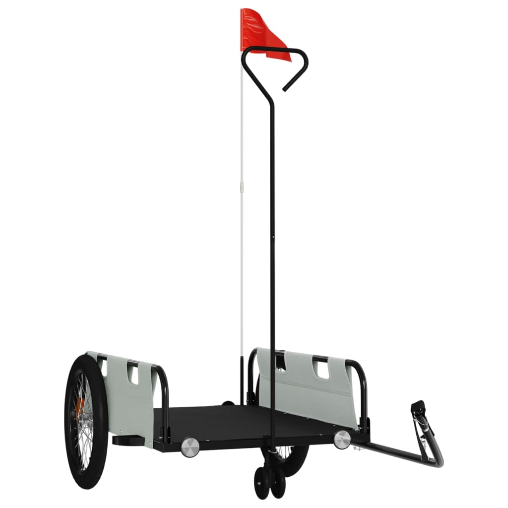 Sykkelhenger grå og svart oxfordstoff og jern