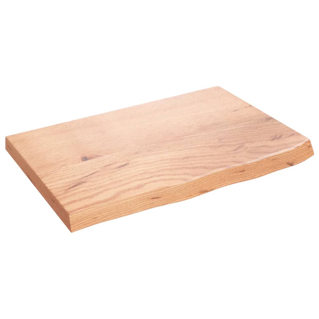 Bordplate lysebrun 60x40x(2-4) cm behandlet heltre eik