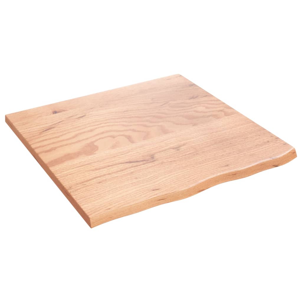 Bordplate lysebrun 60x60x2 cm behandlet heltre eik