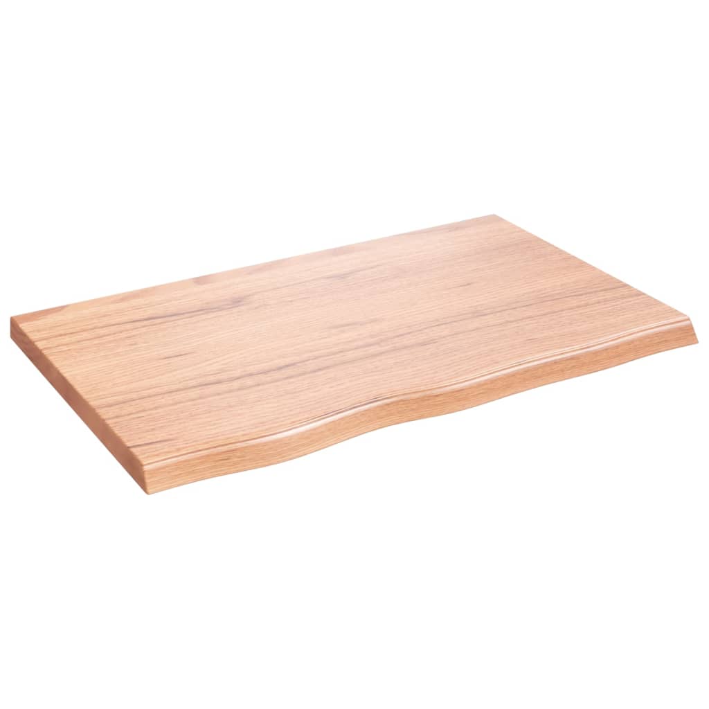 Bordplate lysebrun 80x50x(2-4) cm behandlet heltre eik