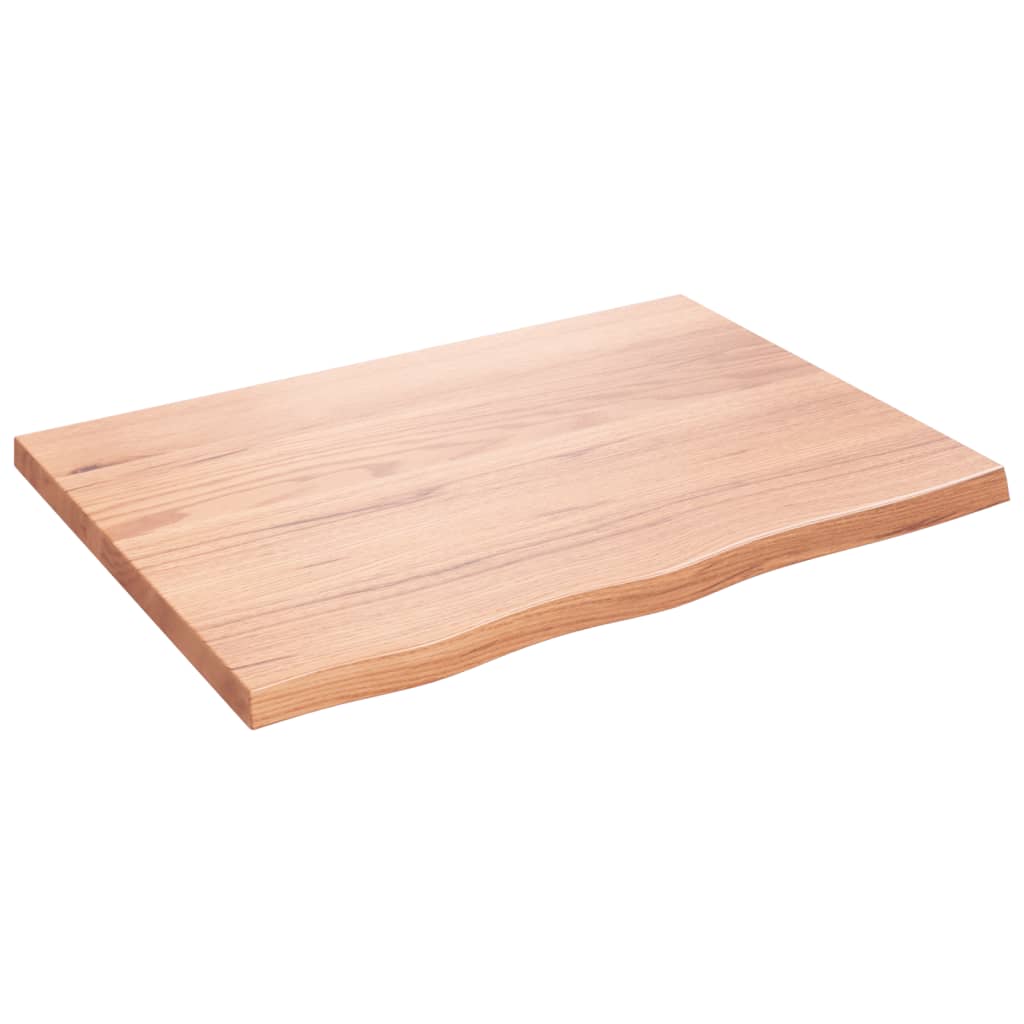 Bordplate lysebrun 80x60x(2-4) cm behandlet heltre eik