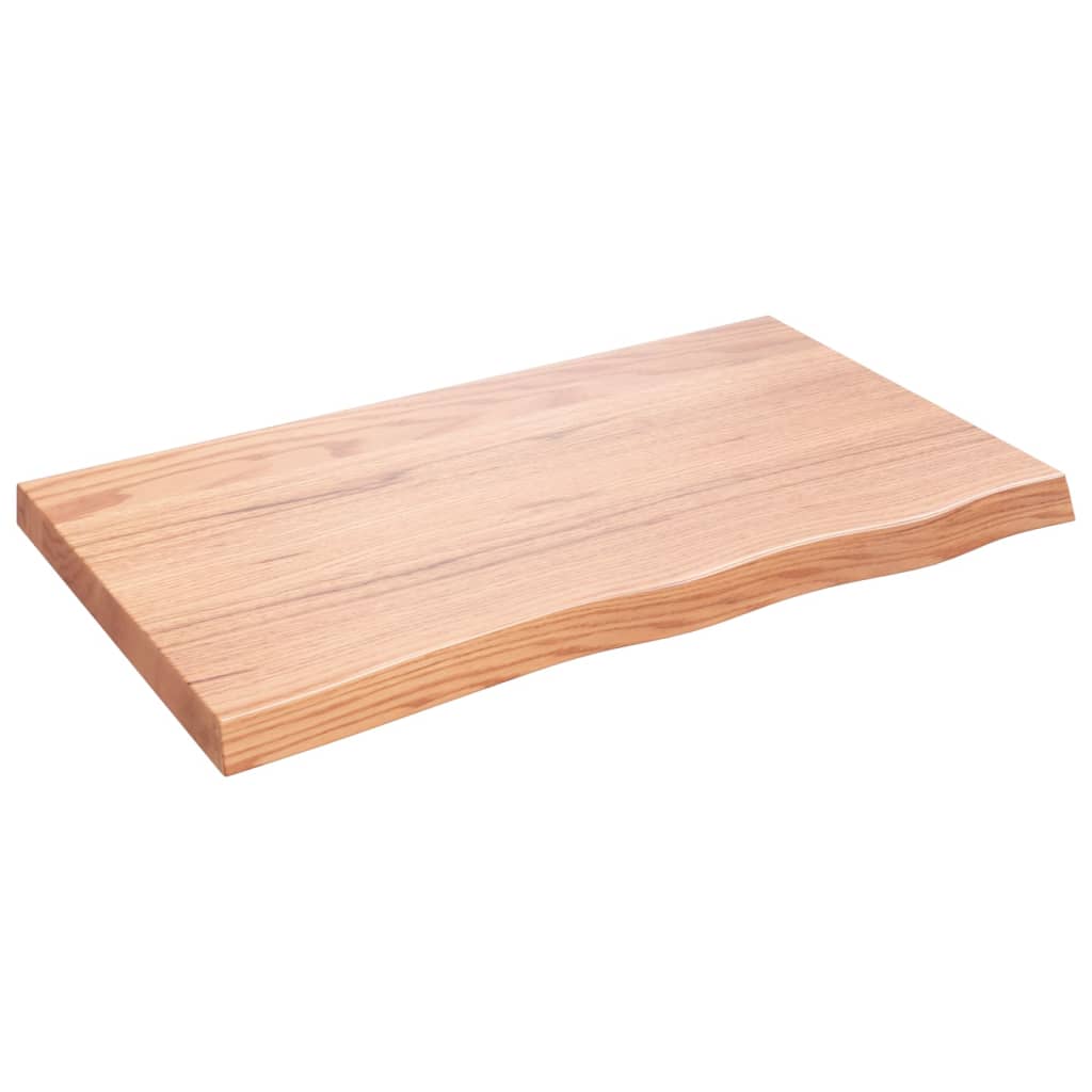 Bordplate lysebrun 100x60x(2-6) cm behandlet heltre eik