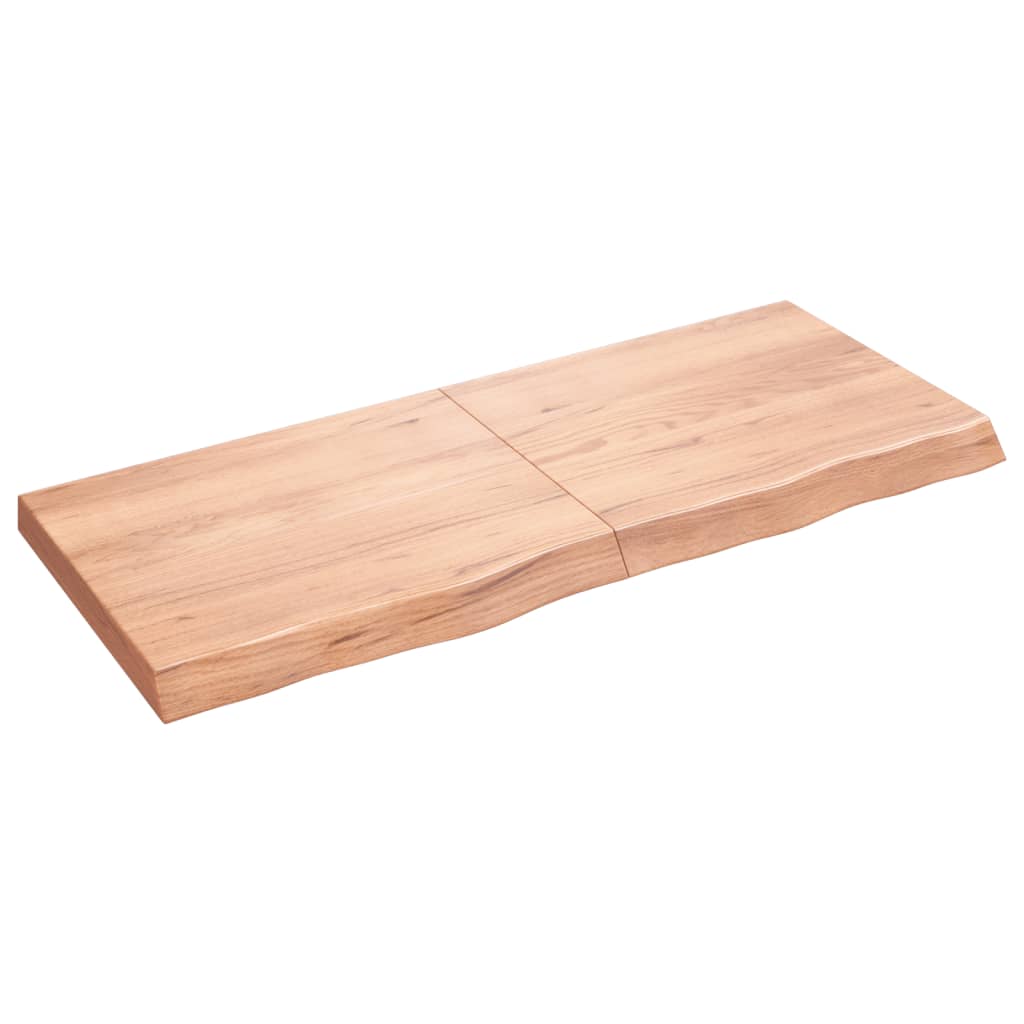 Bordplate lysebrun 120x50x(2-6) cm behandlet heltre eik