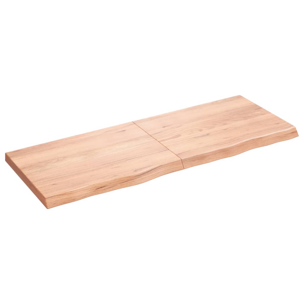 Bordplate lysebrun 160x60x(2-6) cm behandlet heltre eik