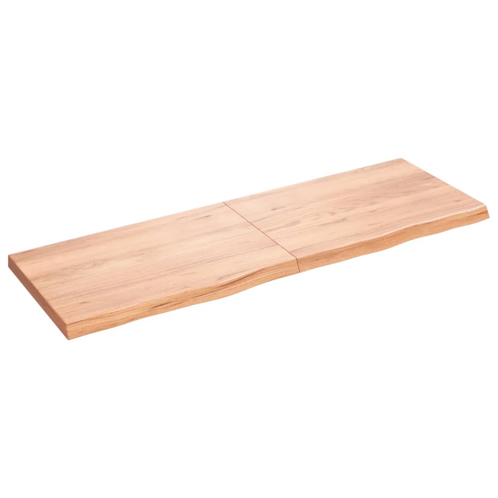 Bordplate lysebrun 180x60x(2-6) cm behandlet heltre eik