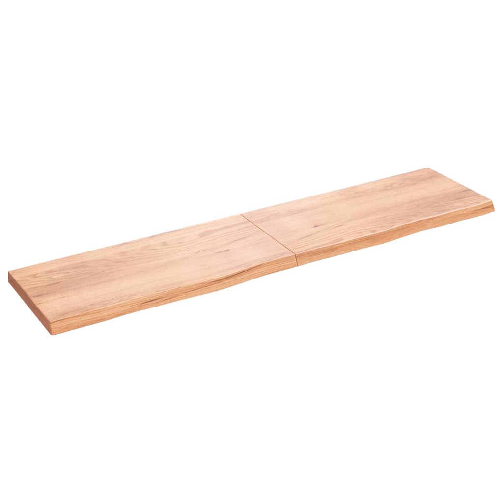 Bordplate lysebrun 220x50x(2-6) cm behandlet heltre eik