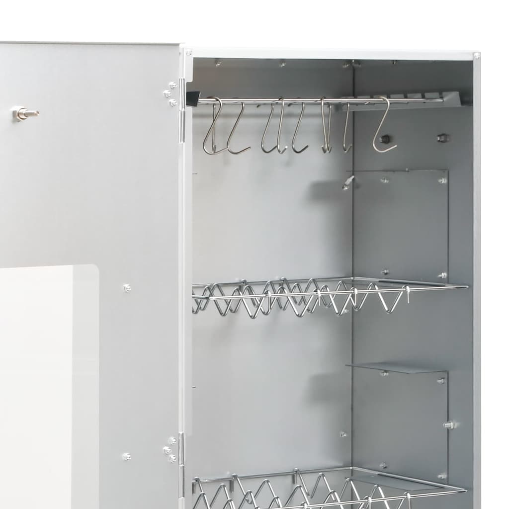 Røykgrill med treflis 44,5x29x110 cm galvanisert stål