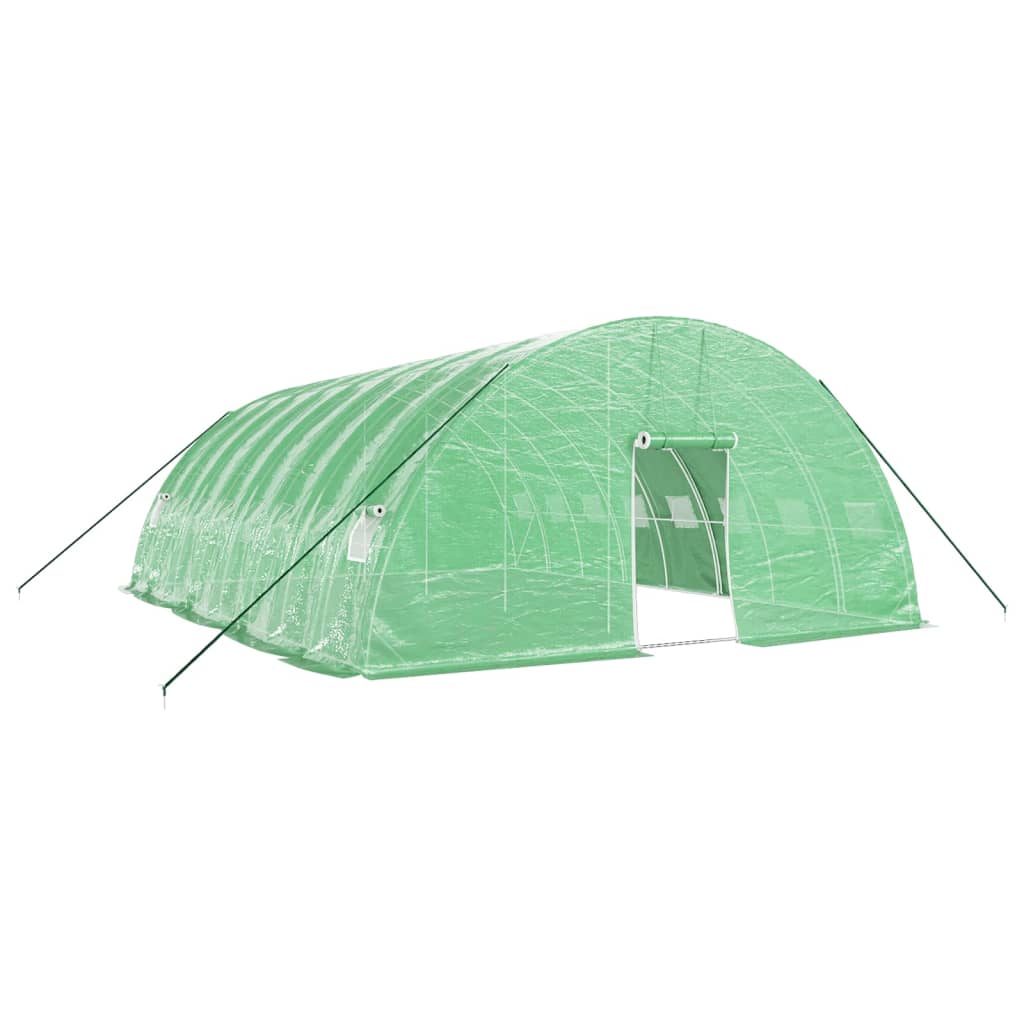 Drivhus med stålramme grønn 48 m² 8x6x2,85 m