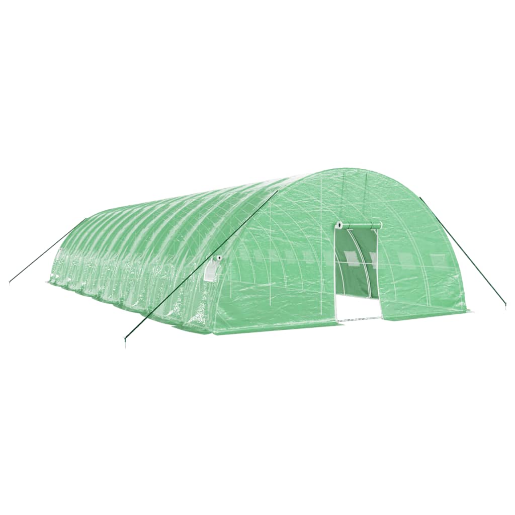 Drivhus med stålramme grønn 84 m² 14x6x2,85 m