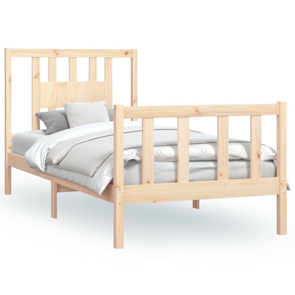 Sengeramme med hodegavl 90x200 cm heltre furu