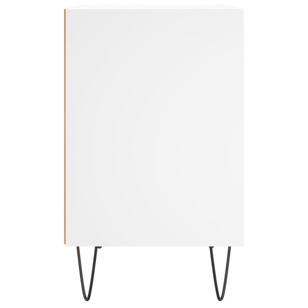 Nattbord 2 stk hvit 40x30x50 cm konstruert tre