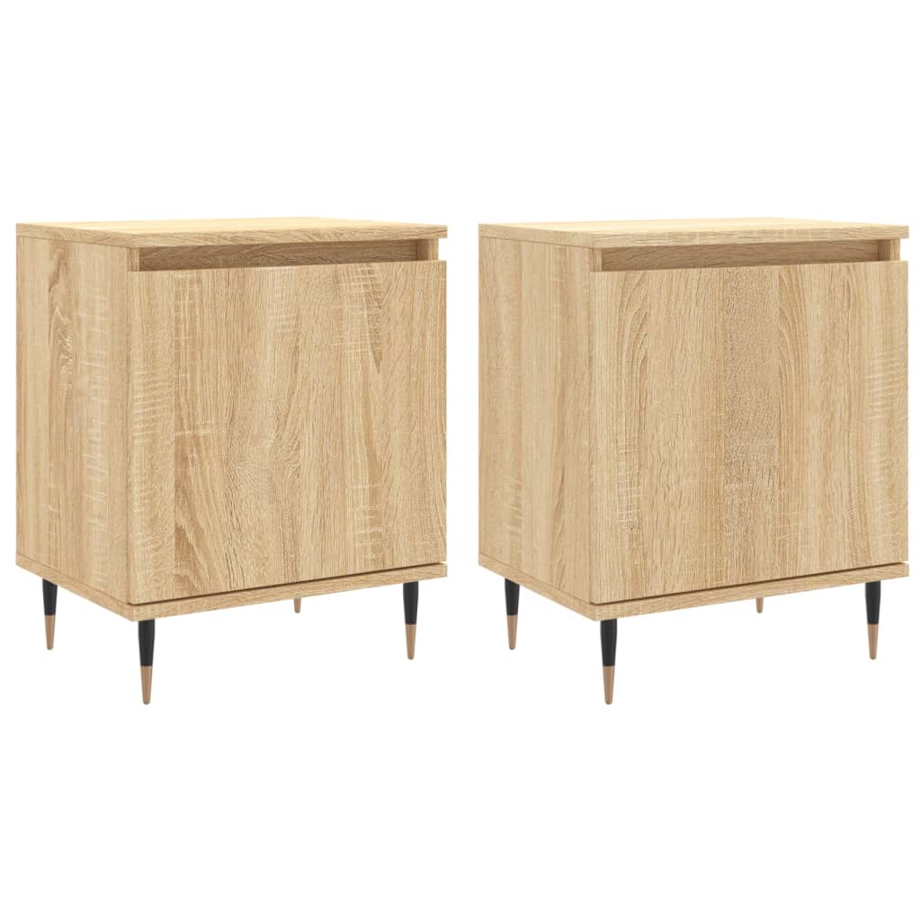 Nattbord 2 stk sonoma eik 40x30x50 cm konstruert tre