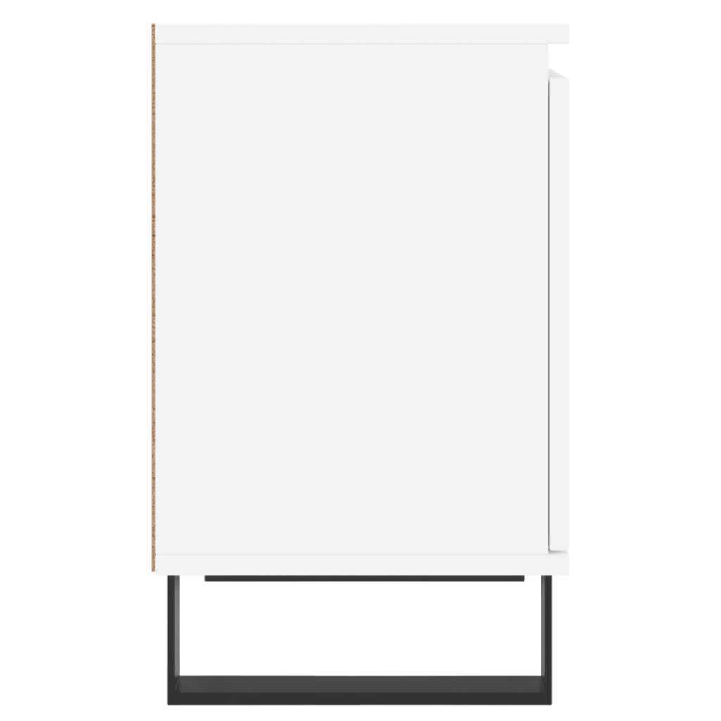 Nattbord 2 stk hvit 40x30x50 cm konstruert tre