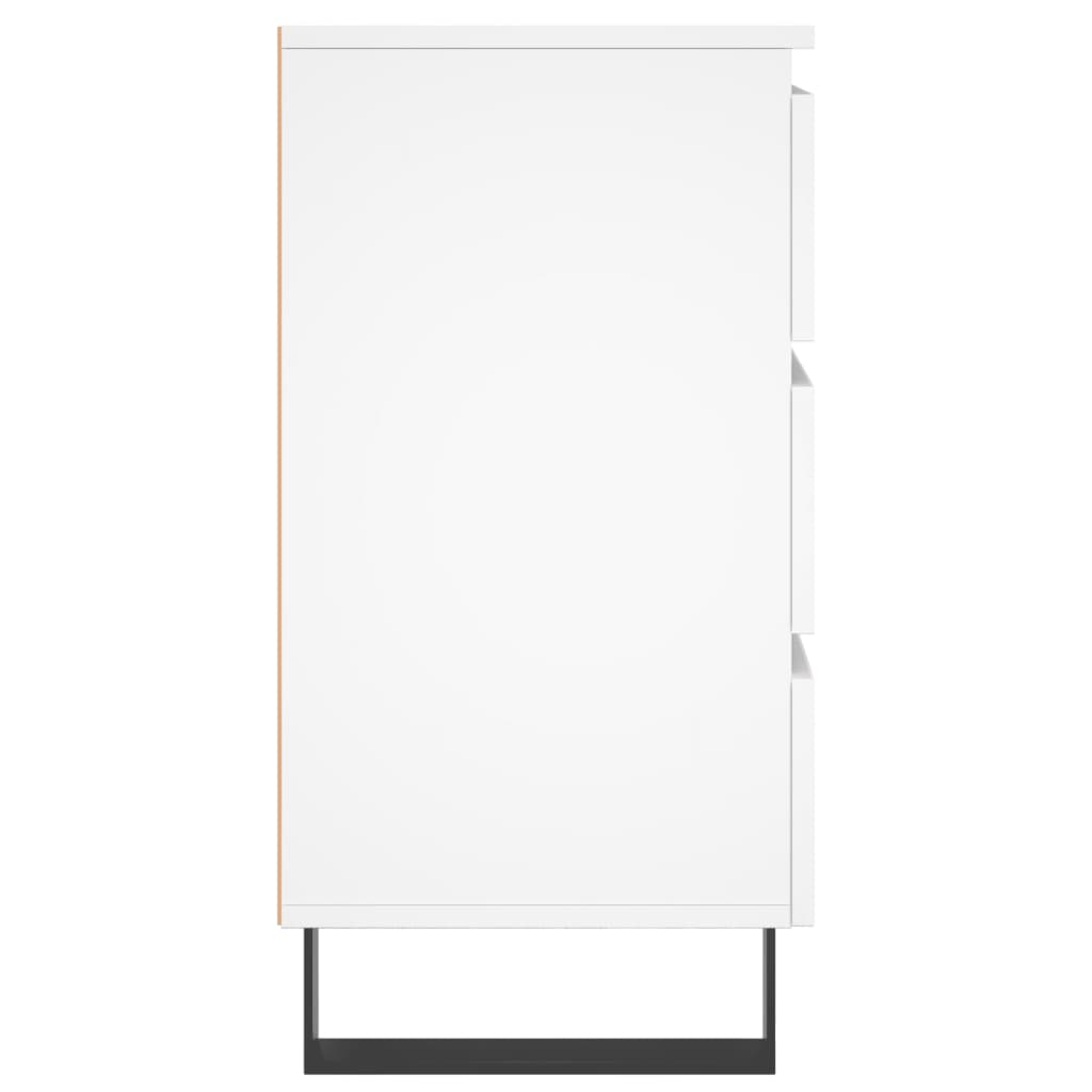 Nattbord 2 stk hvit 40x35x69 cm konstruert tre