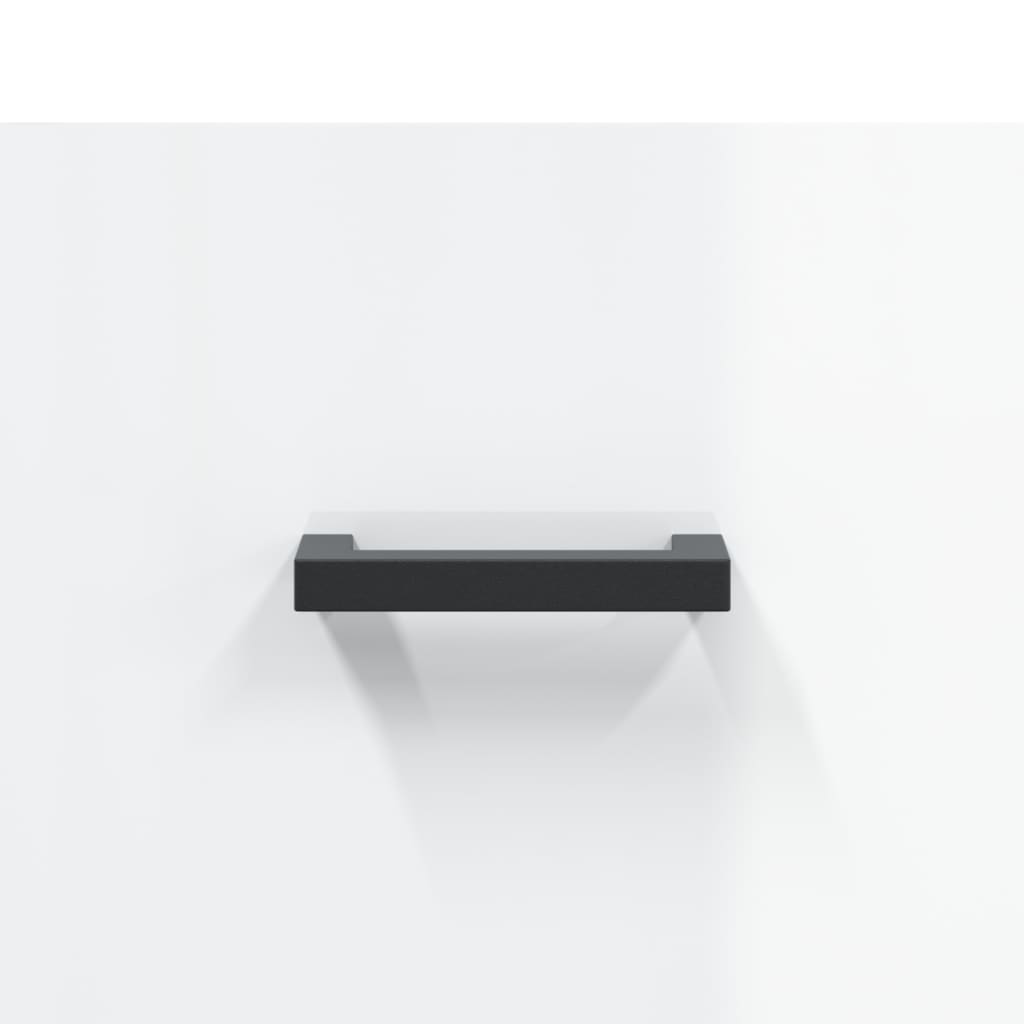 Nattbord 2 stk høyglans hvit 40x35x47,5 cm konstruert tre