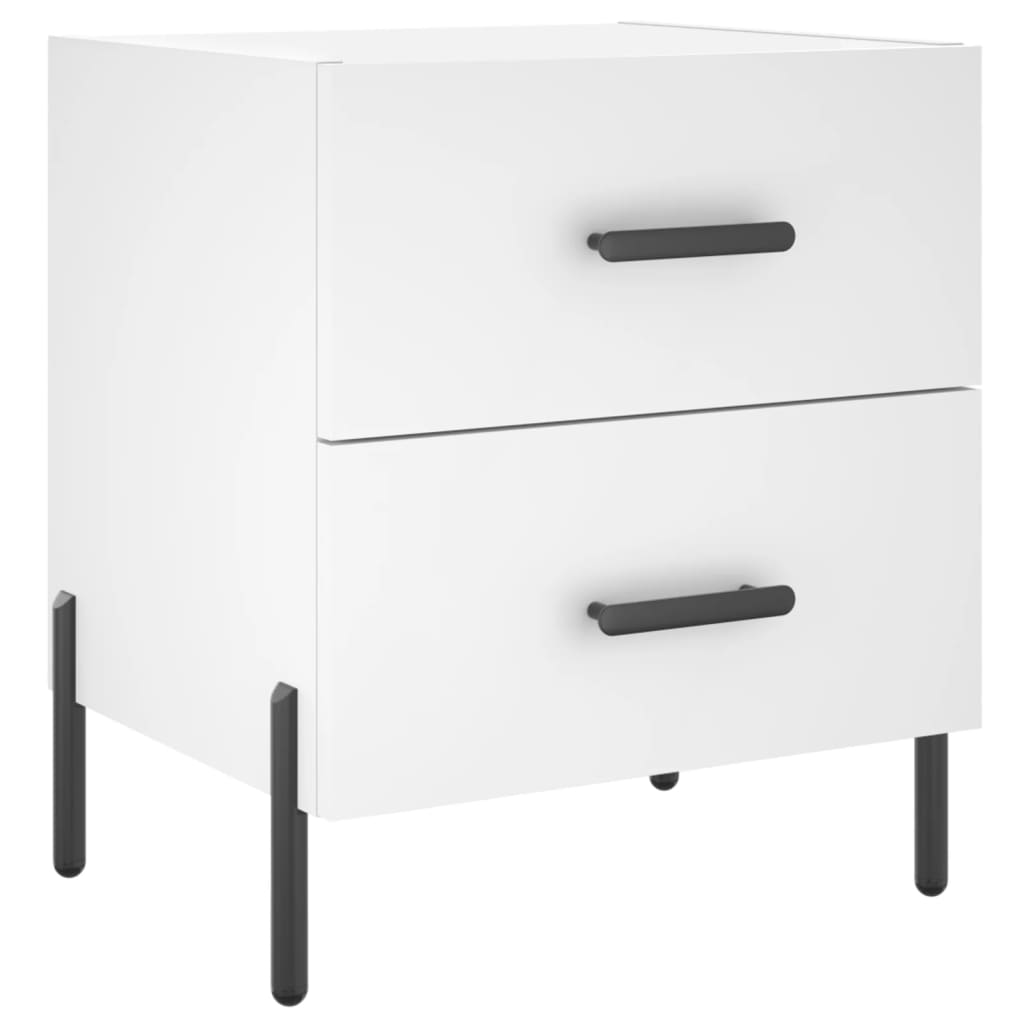 Nattbord hvit 40x35x47,5 cm konstruert tre