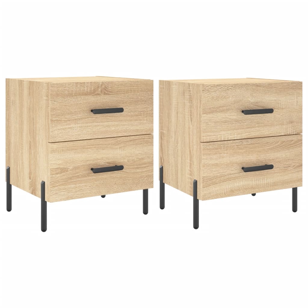 Nattbord 2 stk sonoma eik 40x35x47,5 cm konstruert tre
