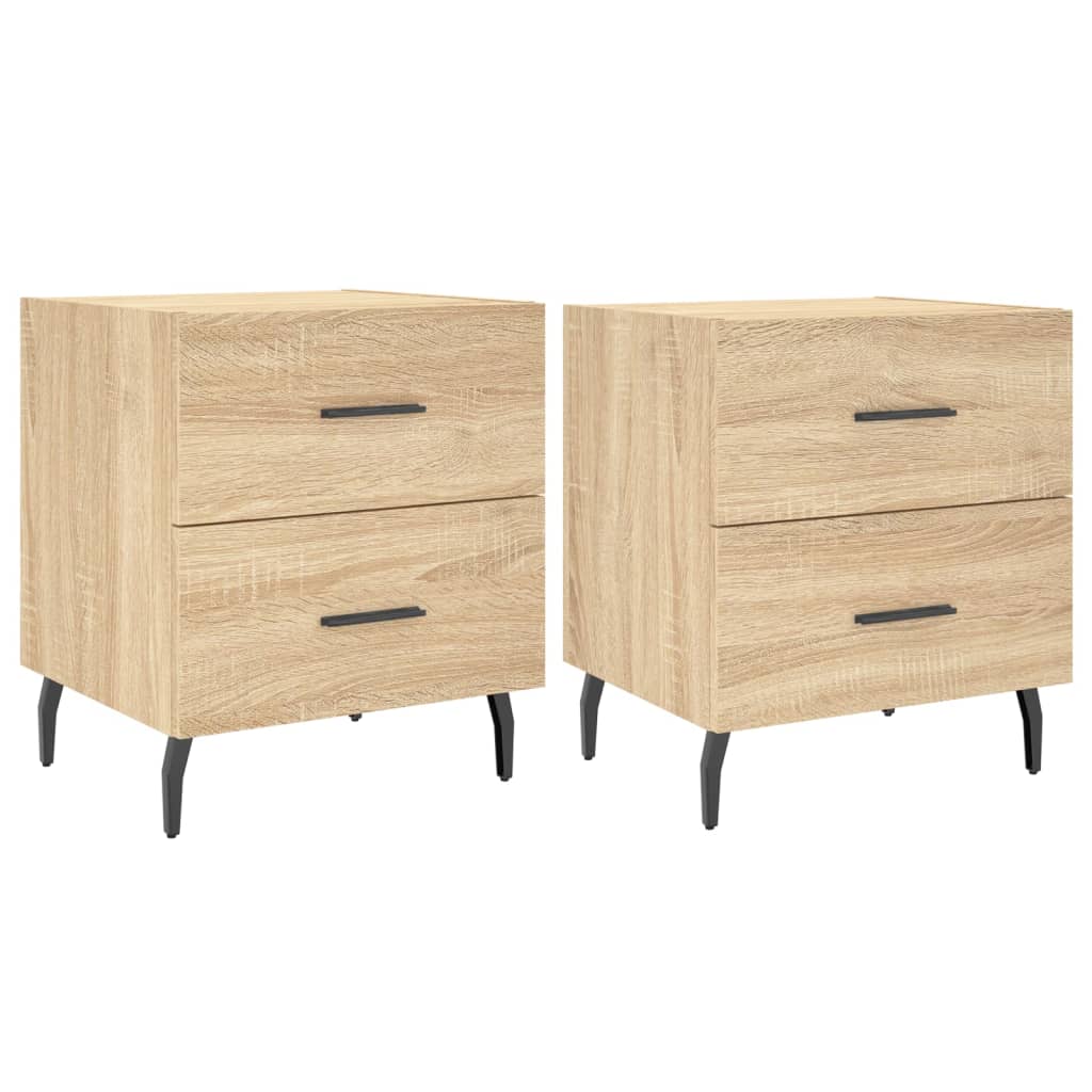 Nattbord 2 stk sonoma eik 40x35x47,5 cm konstruert tre