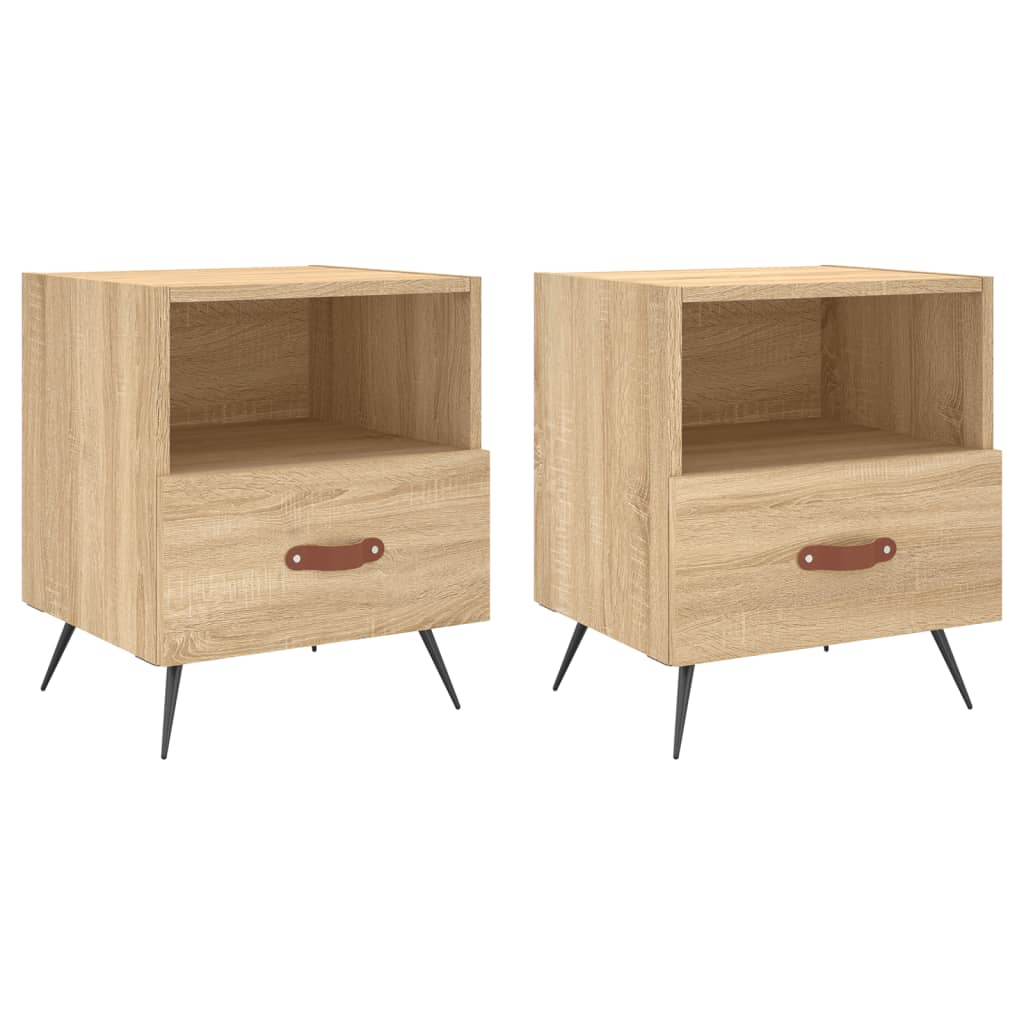 Nattbord 2 stk sonoma eik 40x35x47,5 cm konstruert tre