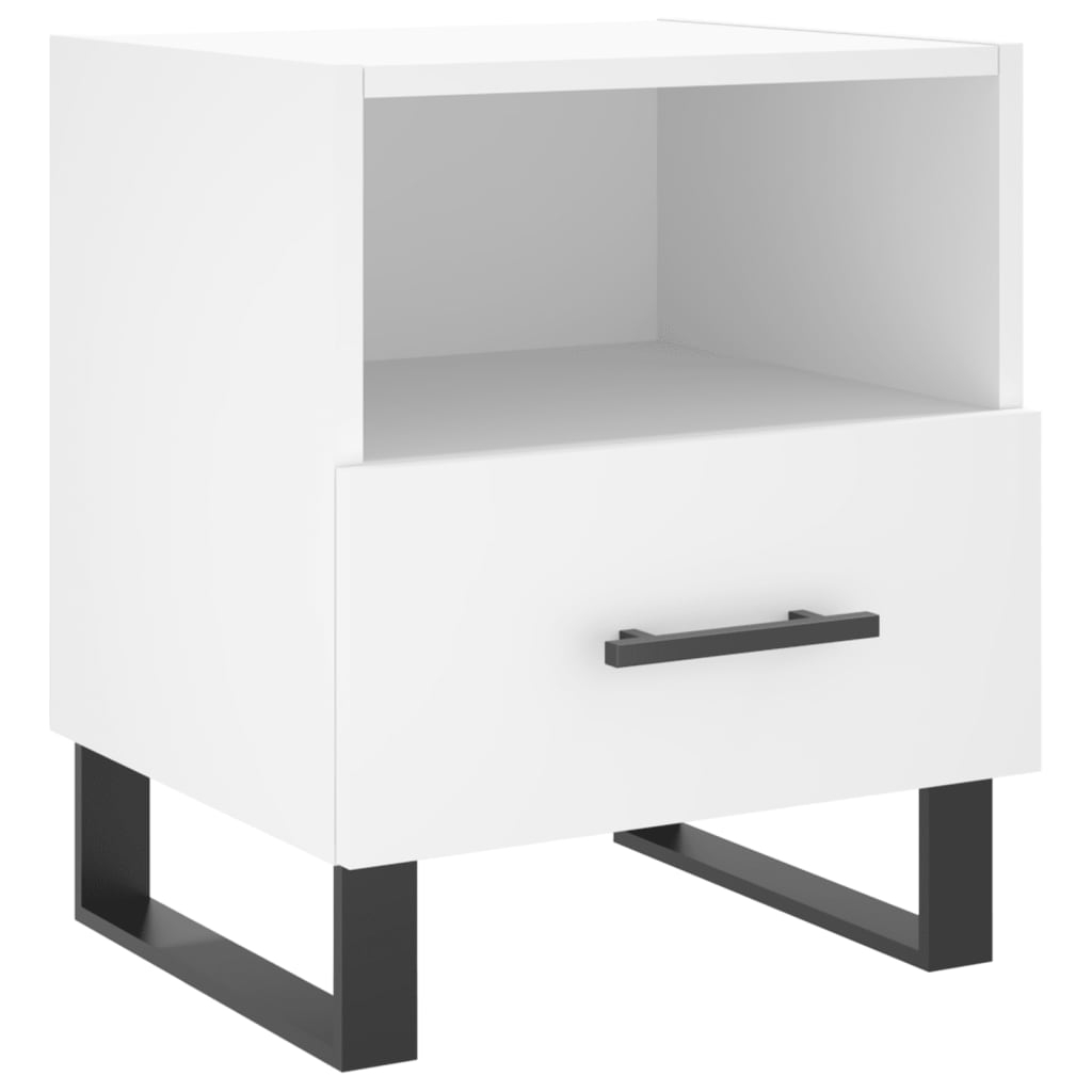 Nattbord hvit 40x35x47,5 cm konstruert tre