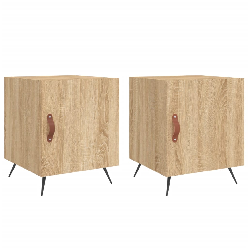 Nattbord 2 stk sonoma eik 40x40x50 cm konstruert tre