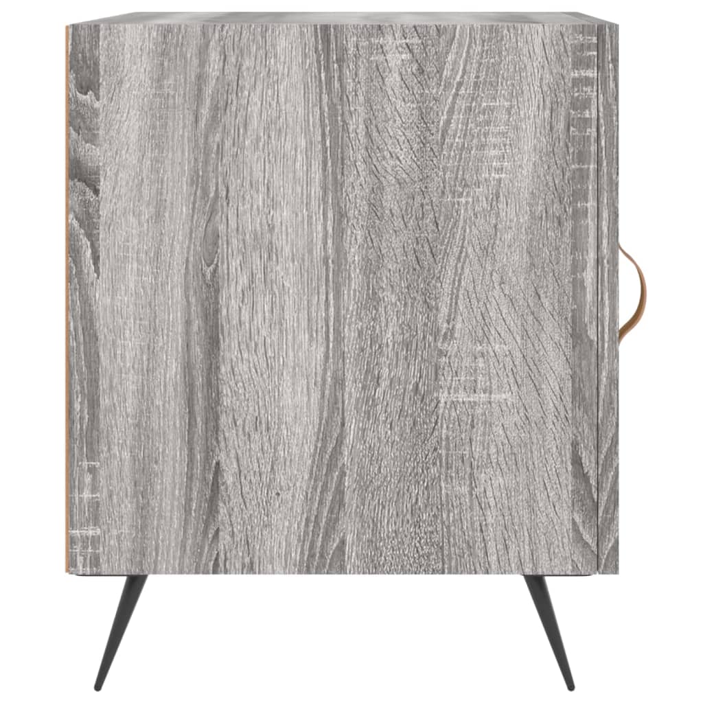 Nattbord 2 stk grå sonoma 40x40x50 cm konstruert tre