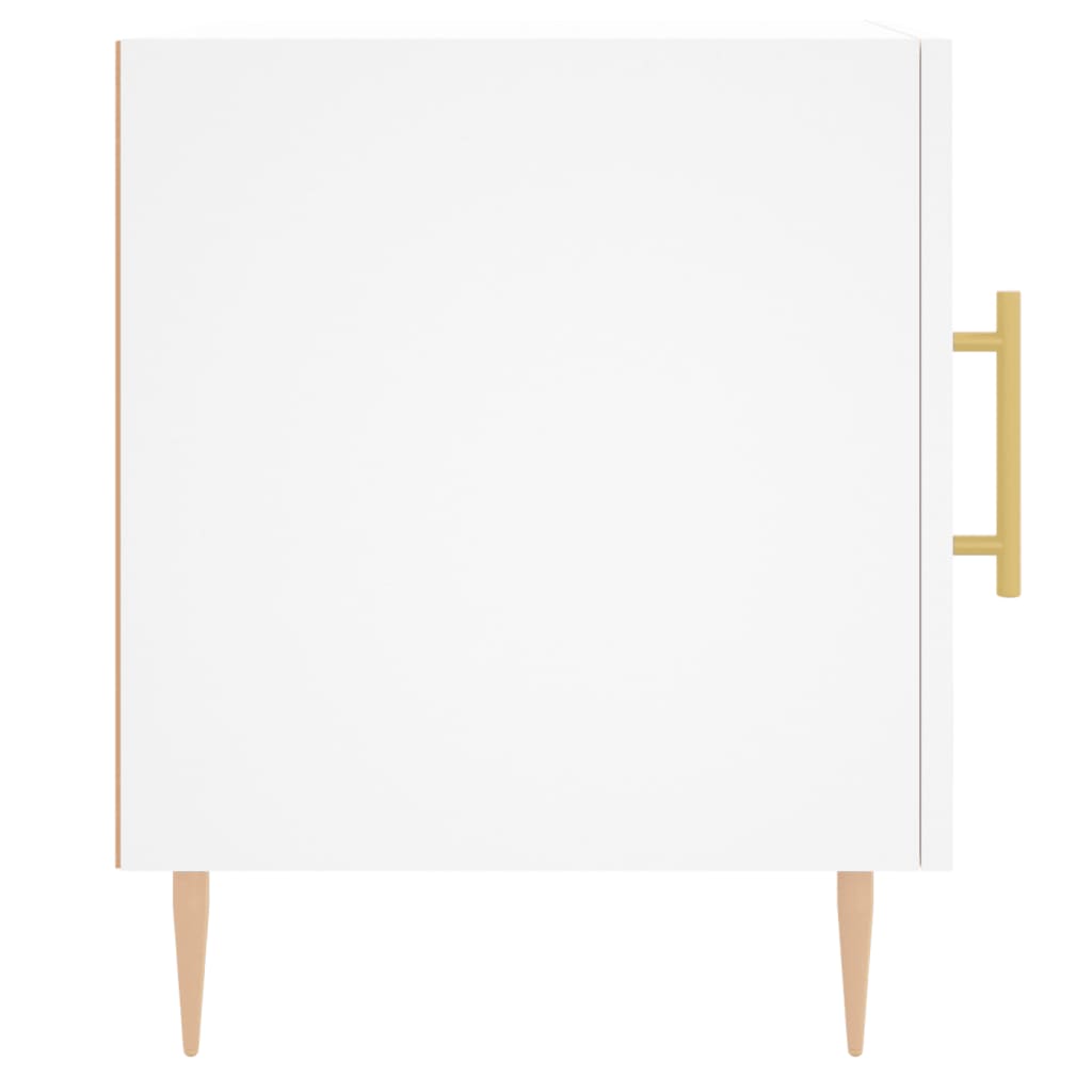 Nattbord 2 stk hvit 40x40x50 cm konstruert tre