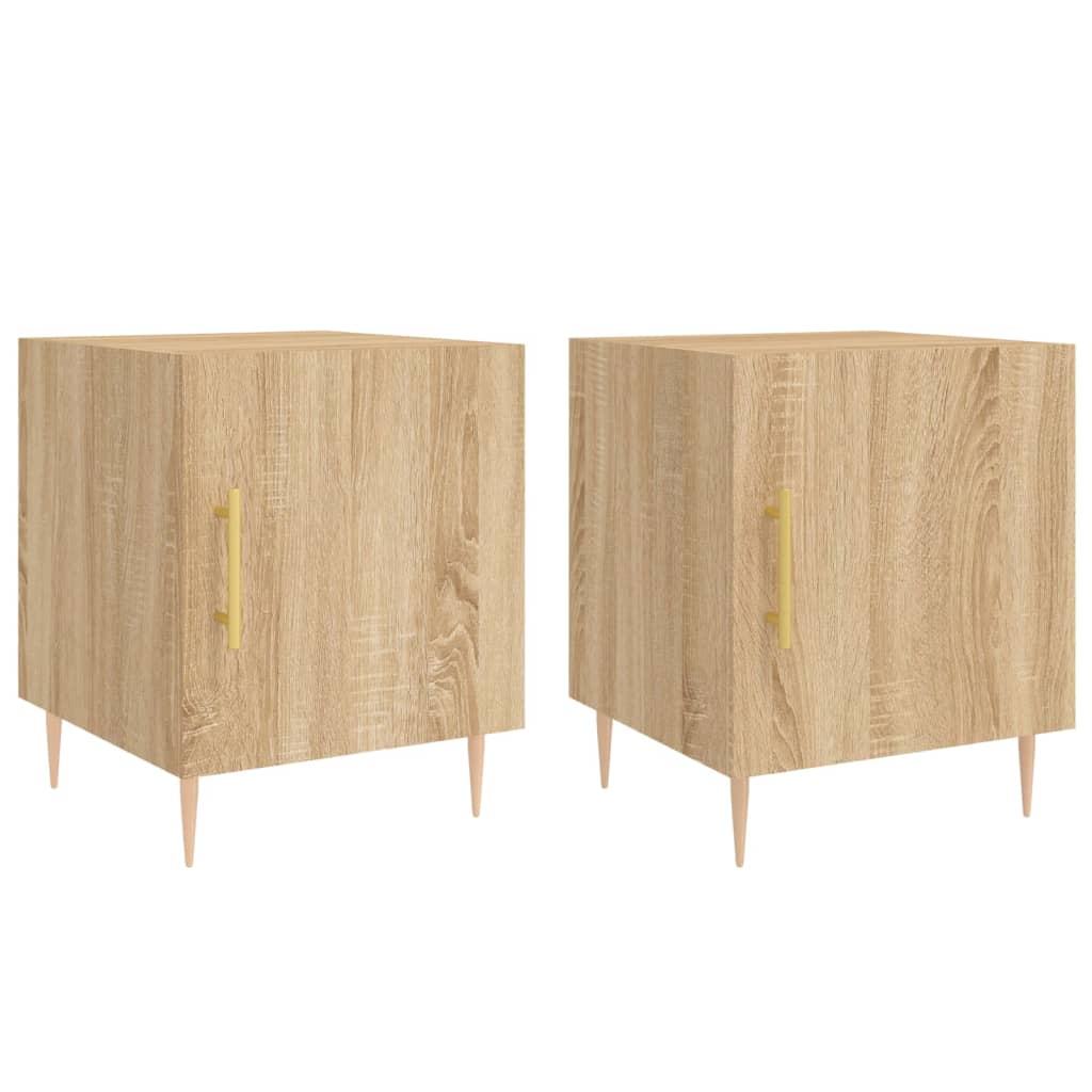Nattbord 2 stk sonoma eik 40x40x50 cm konstruert tre