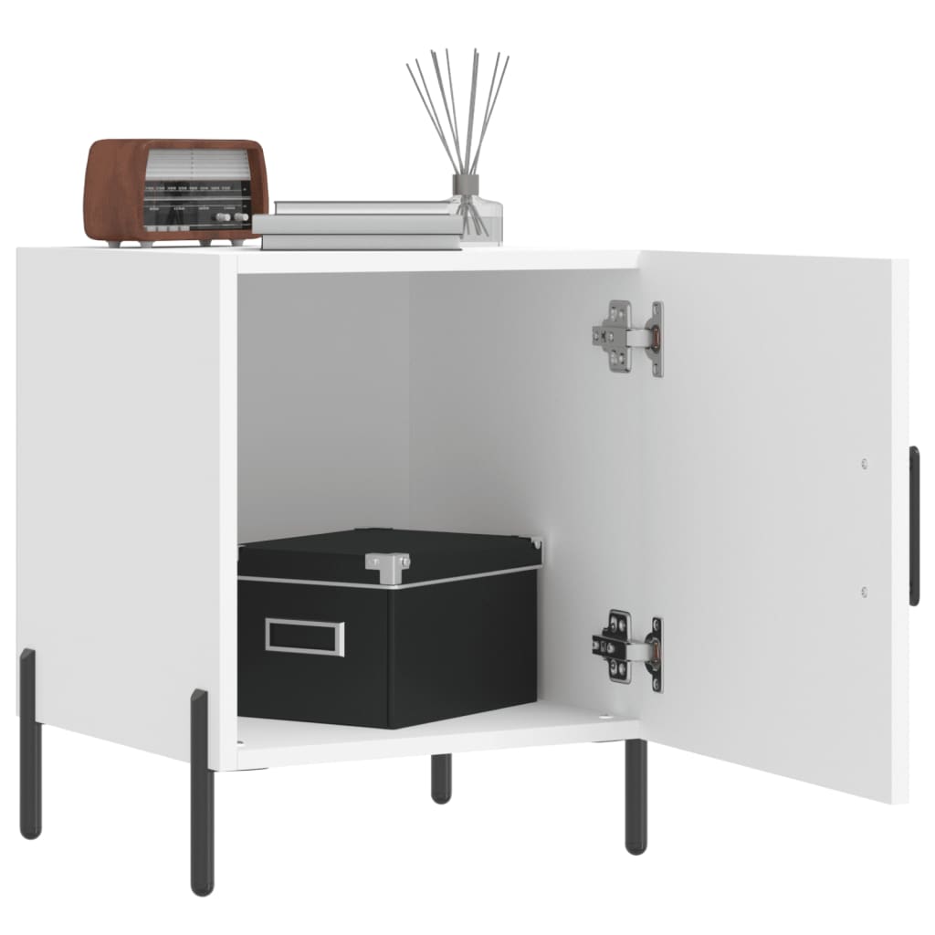 Nattbord 2 stk hvit 40x40x50 cm konstruert tre