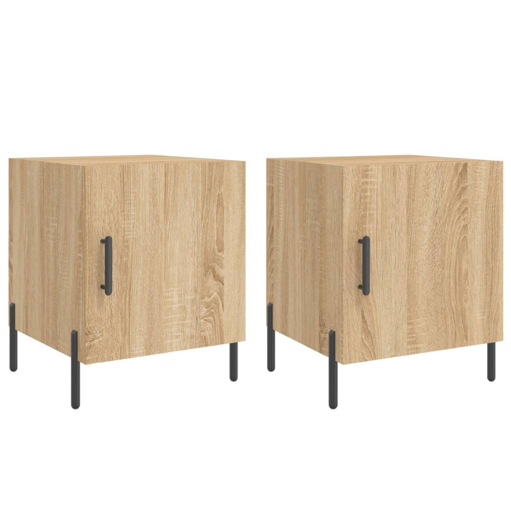 Nattbord 2 stk sonoma eik 40x40x50 cm konstruert tre