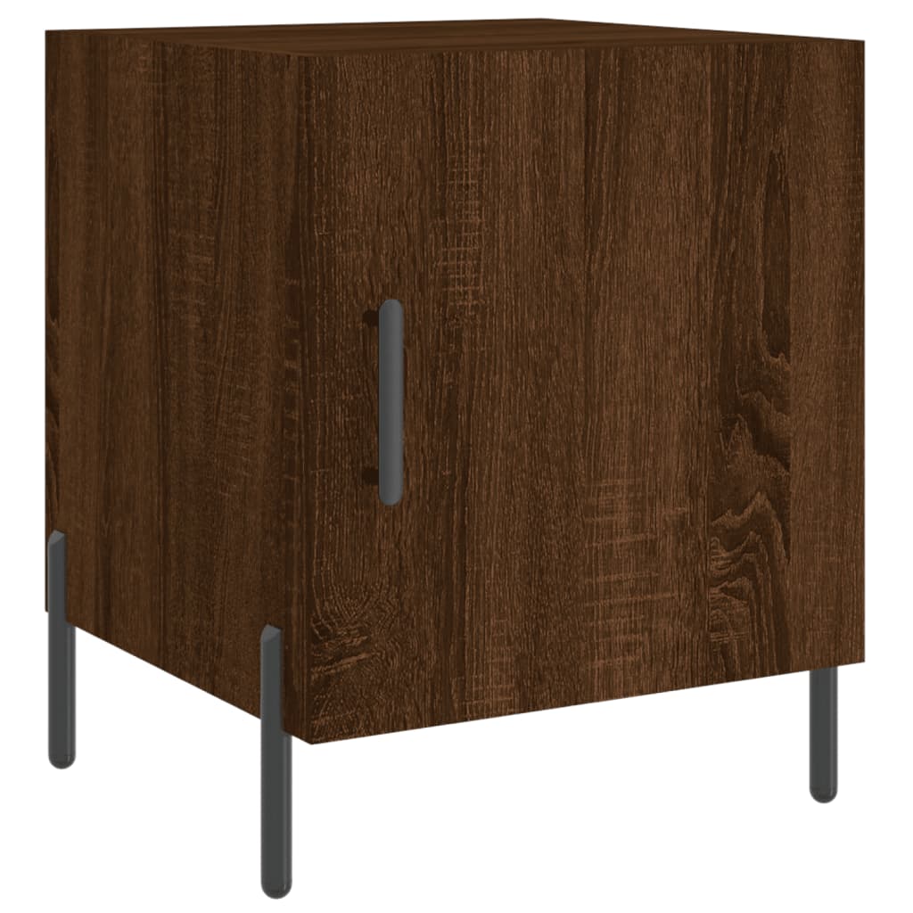 Nattbord brun eik 40x40x50 cm konstruert tre