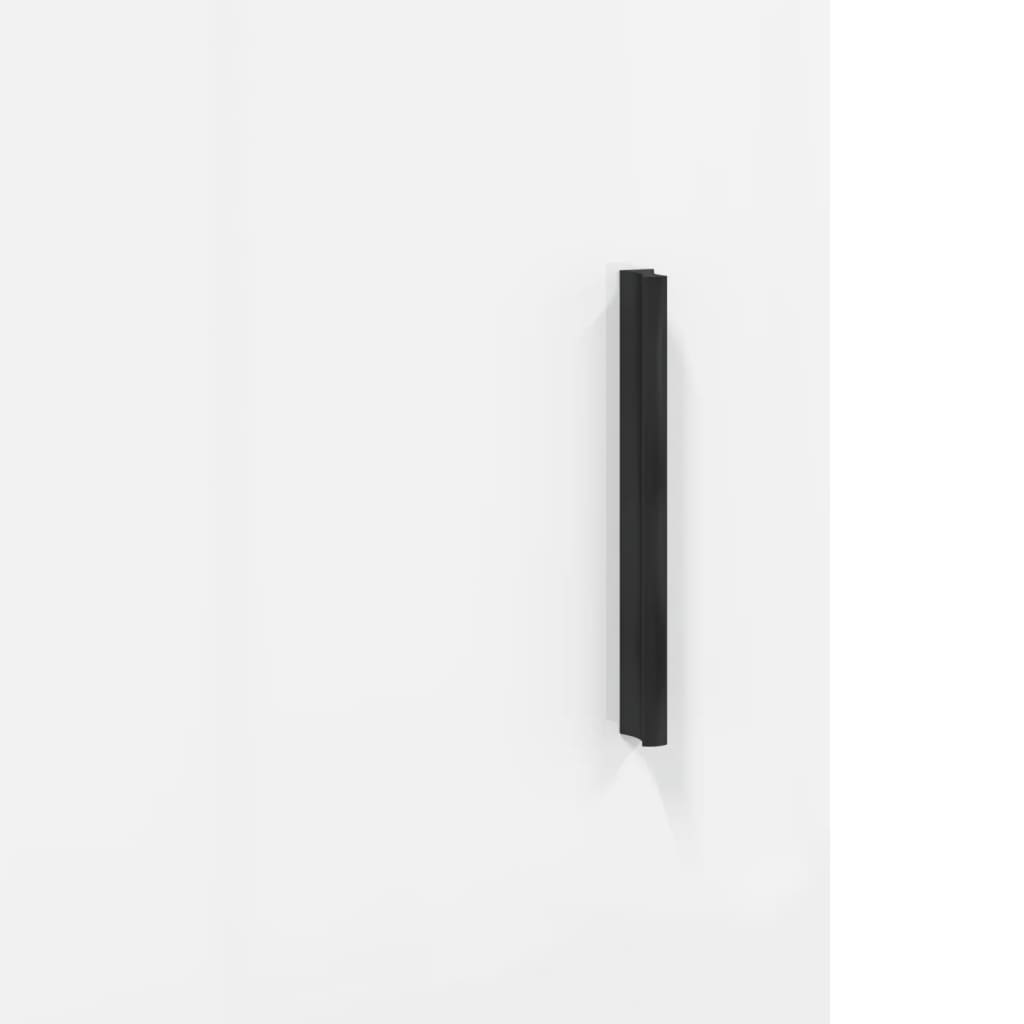 Nattbord 2 stk høyglans hvit 40x40x50 cm konstruert tre