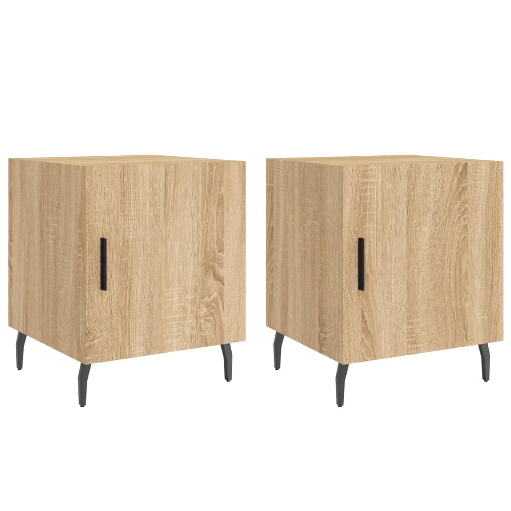 Nattbord 2 stk sonoma eik 40x40x50 cm konstruert tre