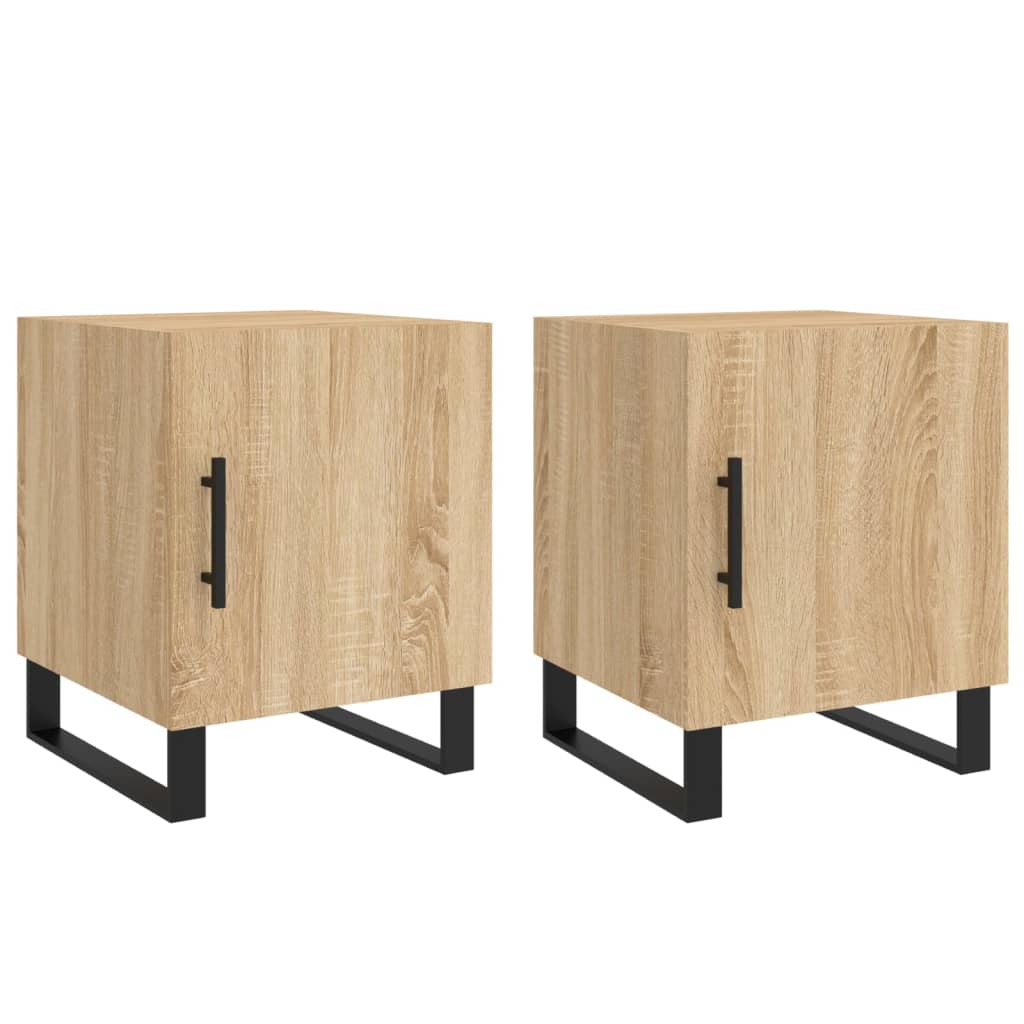 Nattbord 2 stk sonoma eik 40x40x50 cm konstruert tre