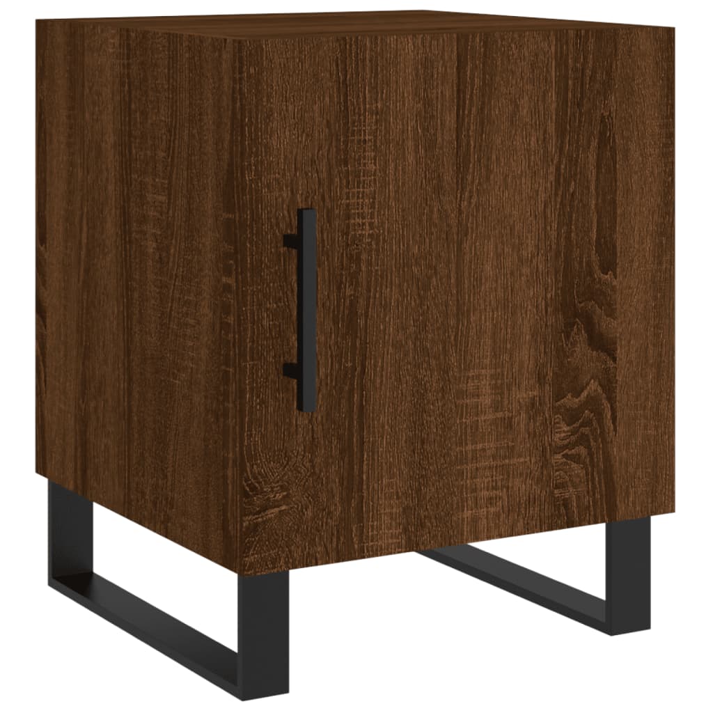 Nattbord brun eik 40x40x50 cm konstruert tre