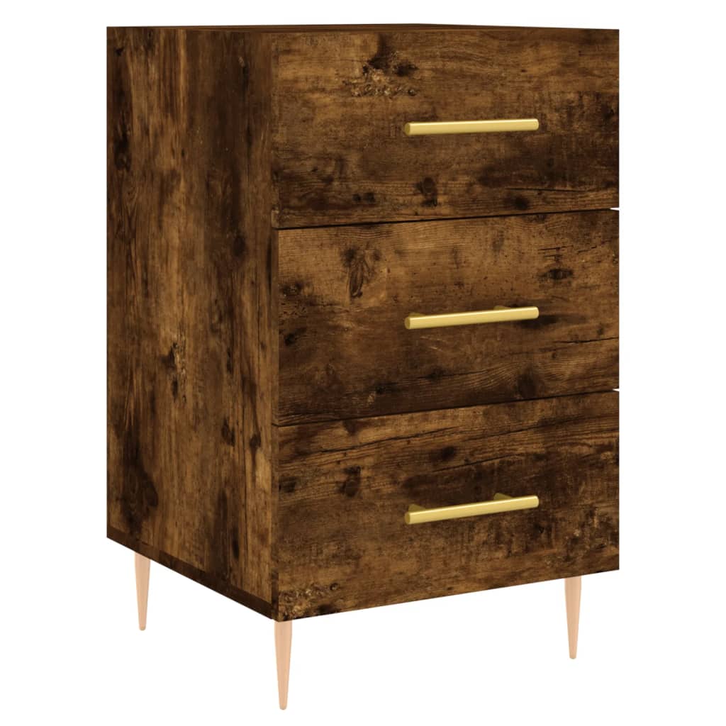 Nattbord røkt eik 40x40x66 cm konstruert tre