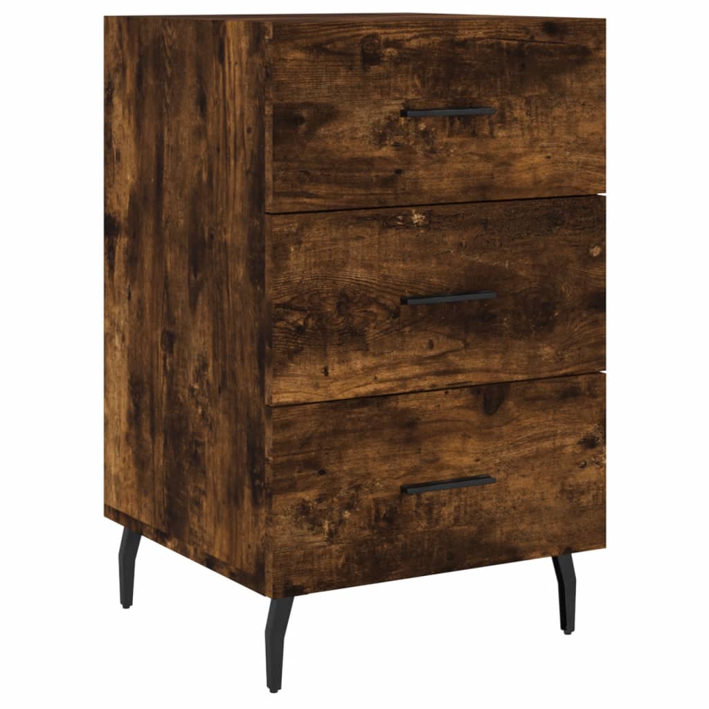 Nattbord røkt eik 40x40x66 cm konstruert tre