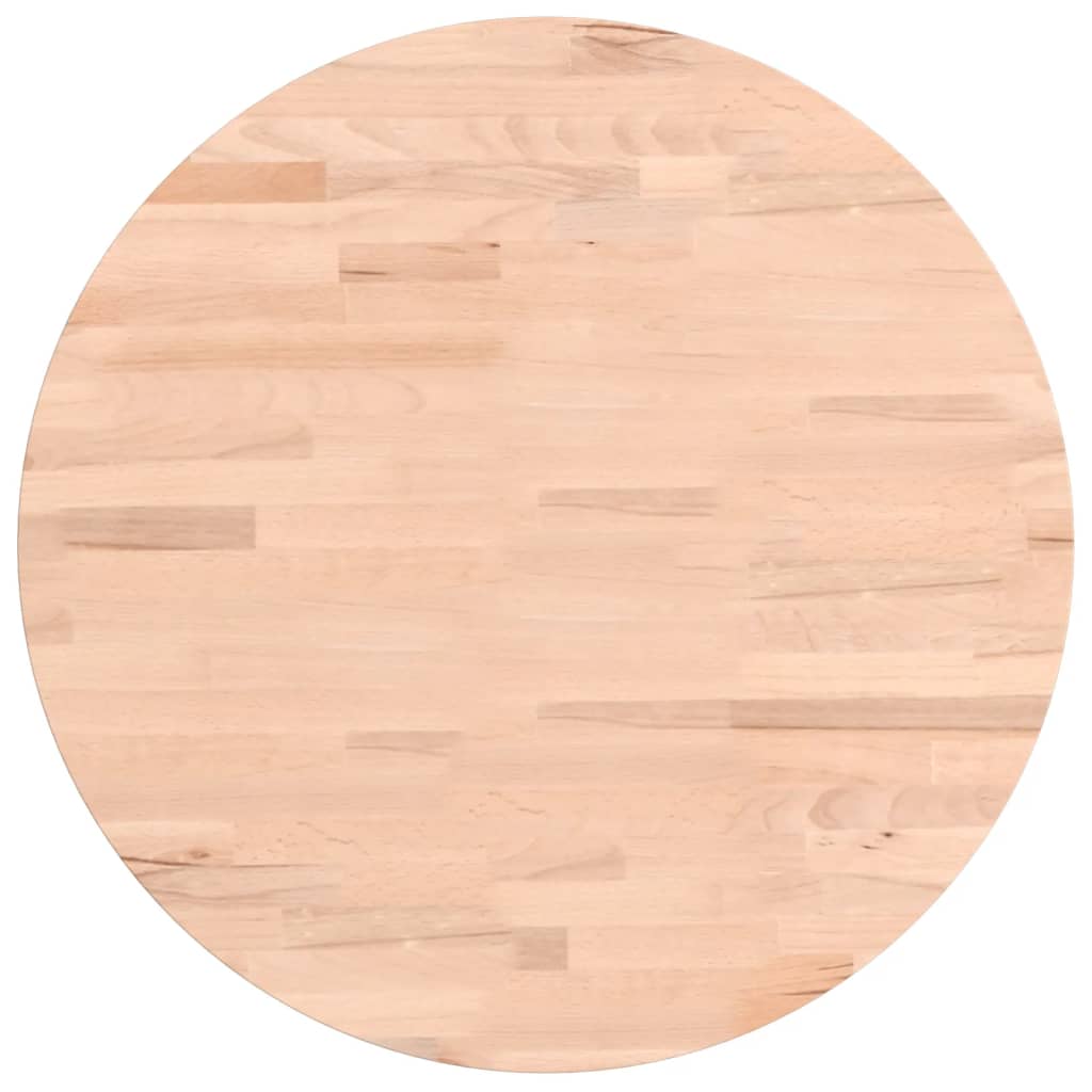 Bordplate Ø50x1,5 cm rund heltre bøketre