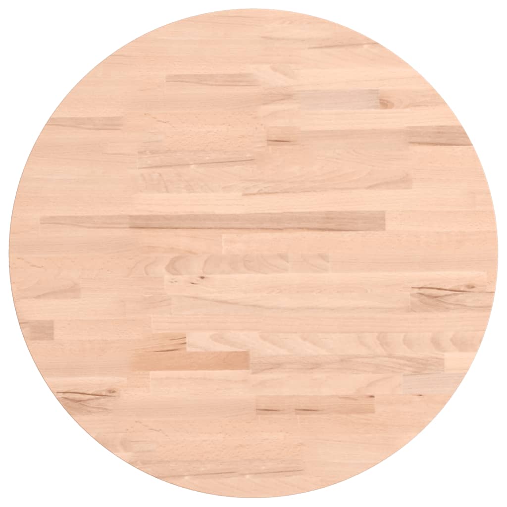 Bordplate Ø50x2,5 cm rund heltre bøketre