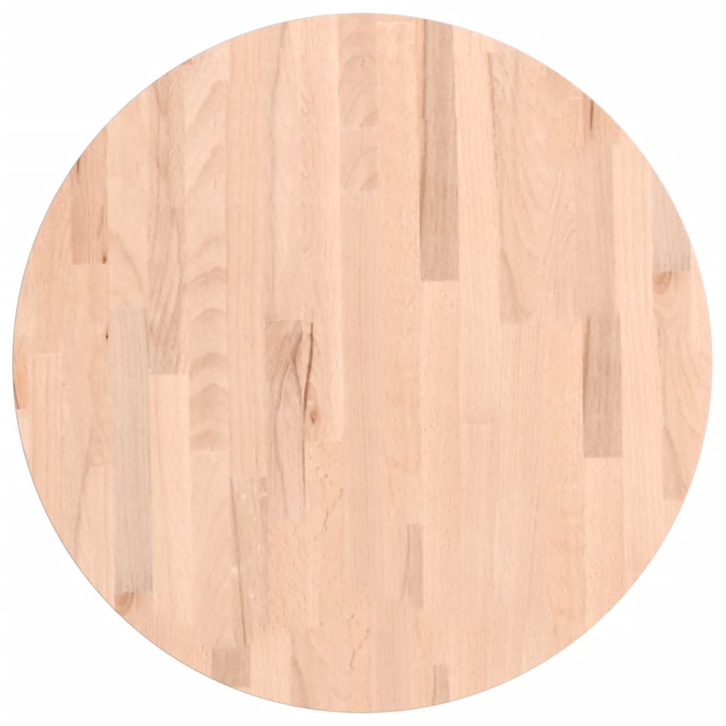 Bordplate Ø60x2,5 cm rund heltre bøketre