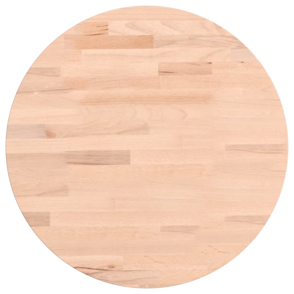 Bordplate Ø40x4 cm rund heltre bøketre