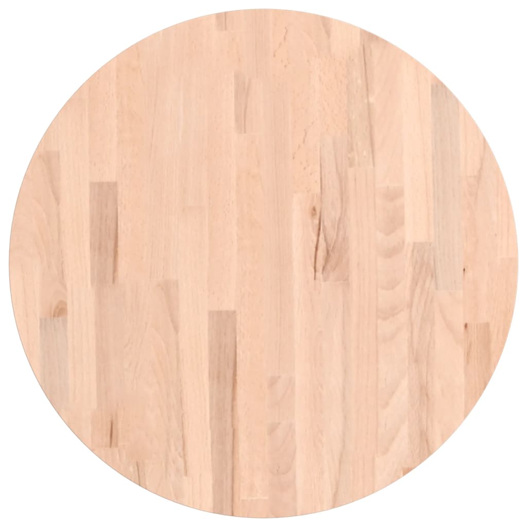 Bordplate Ø60x4 cm rund heltre bøketre